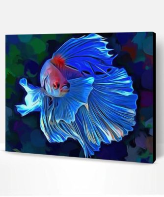 Siamese Fighting Fish paint by numbers