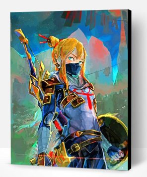 Breath Of The Wild Sheik paint by numbers