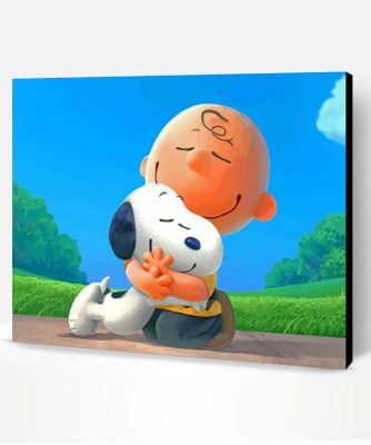 Charlie Brown And Snoopy paint by number