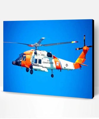 Coast Guard Helicopter Paint by numbers