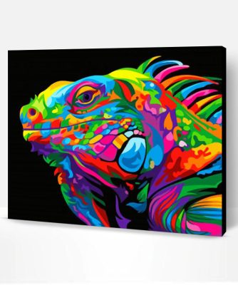 Colorful Iguana Paint By Number