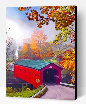 Covered Bridge Paint By Number