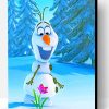 Cute Olaf And Flower Paint By Number