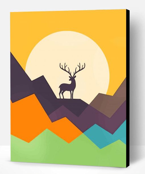 Deer Illustration paint by numbers