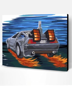 Delorean Back to the future paint by number