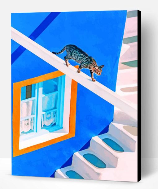 Domestic Short Haired Cat In Thira Paint By Number