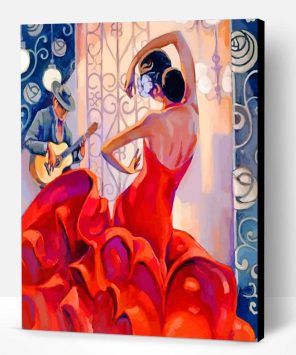 Flamenco Lady Dancing Paint By Number