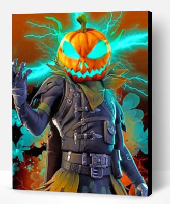 Fortnite Pumpkin paint by numbers