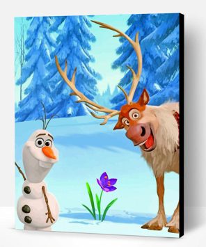 Frozen Olaf And Sven Paint By Number