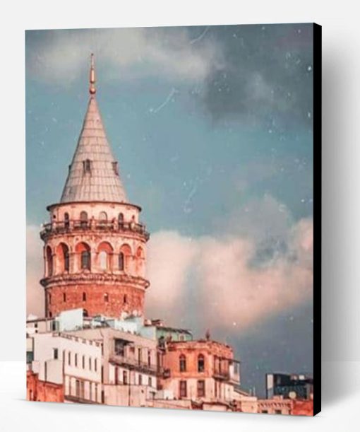 Galata Tower Istanbul Turkey paint by numbers