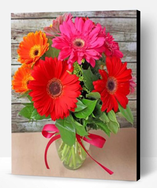 Gerberas Flowers Paint by numbers