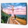 Girl In Cape Otway Lightstation Paint by number