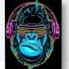 Gorilla Headphones Illustration paint by numbers