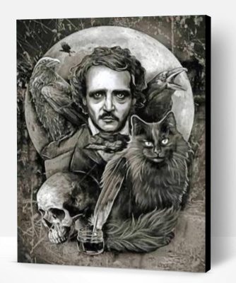 Mysterious Edgar Allan Poe paint by numbers