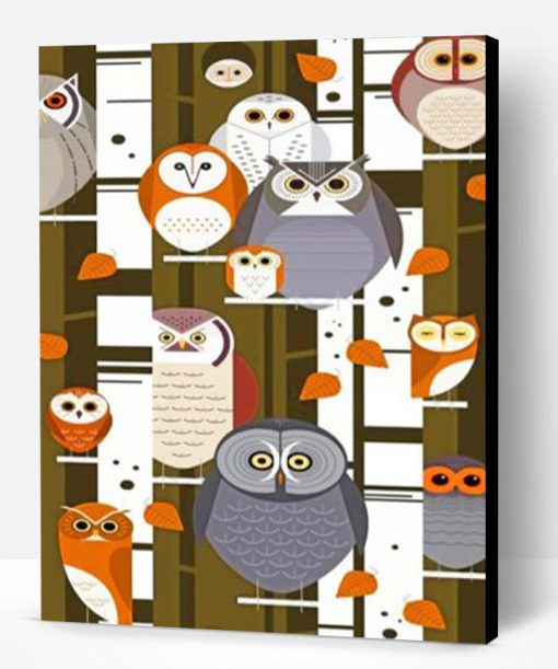 Owl Charley Harper Paint by numbers