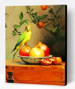 Pomegranate And Parrot paint by numbers