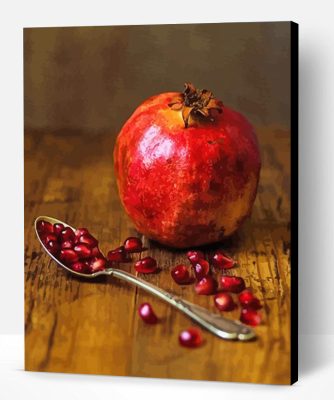 Pomegranate Still Life Photography paint by numbers