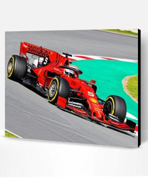 Red Formula One Paint By Number