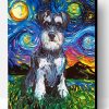 Schnauzer Starry Night Paint By Number