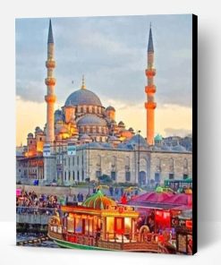 The Blue Mosque Istanbul Turkey paint by numbers