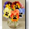 Vintage Pansy Flowers paint by numbers