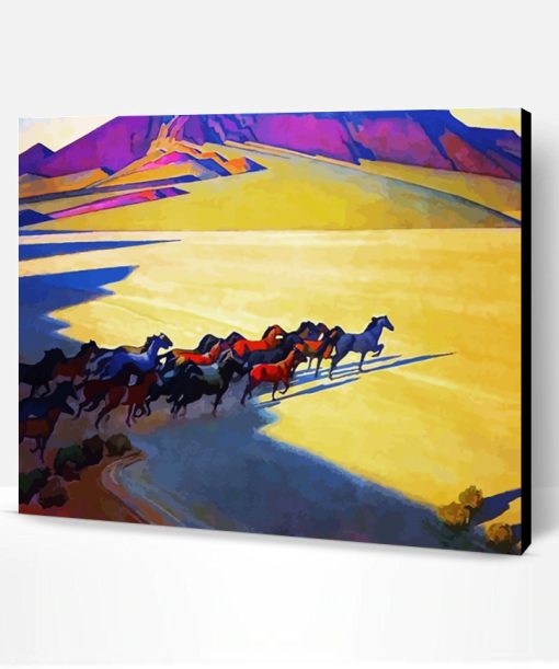 Wild Horses Maynard Dixon Paint By Number