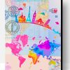World Map paint by numbers