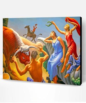 Achelous And Hercules Thomas Hart Benton Paint By Number