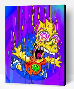 Bart Simpson Illustration Paint By Number