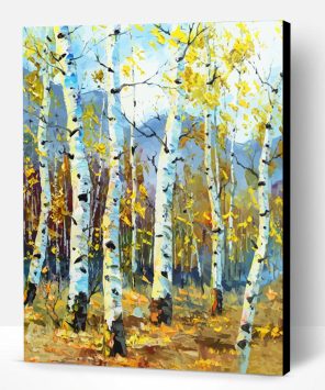 Birch Trees Art Paint By Number