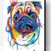 Colorful Splash Pug Dog Paint By Number