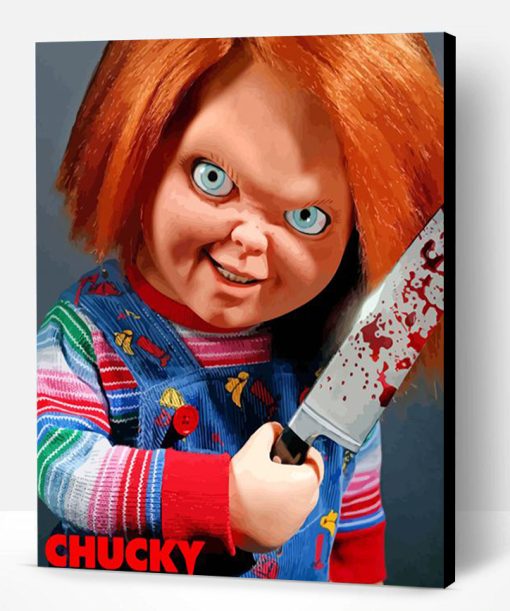 Creepy Chucky Doll paint by number