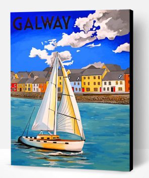 Galway Ireland Poster paint by number