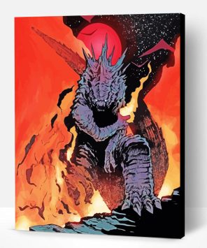 Godzilla Art Paint By Number