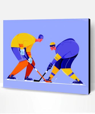 Ice Hockey Player Illustration Paint By Number