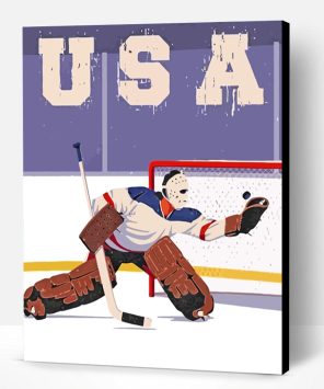 Ice Hockey Poster Paint By Number