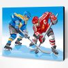 Illustration Ice Hokey Players Paint By Number