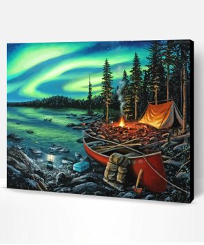 Northern Light Camping Paint By Number