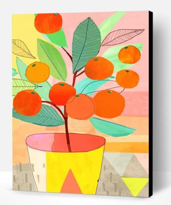 Orange Tree plant paint by numbers