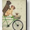 Pugs On Bicycle Paint By Number