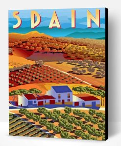 Spain Landscape Poster Paint By Number