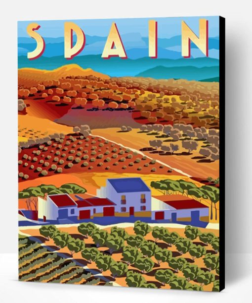 Spain Landscape Poster Paint By Number