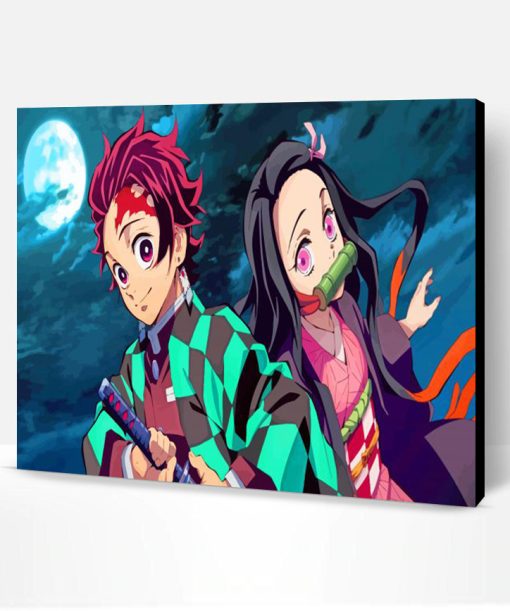 Tanjiro And Nezuko Kamado Demon Slayer Paint By Number