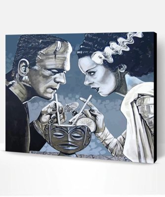 Frankenstein And Bride Art Paint By Number