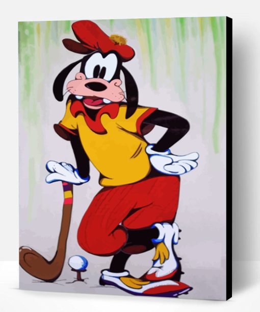 Goofy Playing Golf paint by numbers