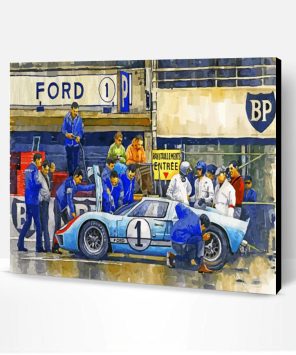 Ken Miles In Ford GT40 Paint By Number
