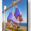 Purple Roller Skates Paint By Number