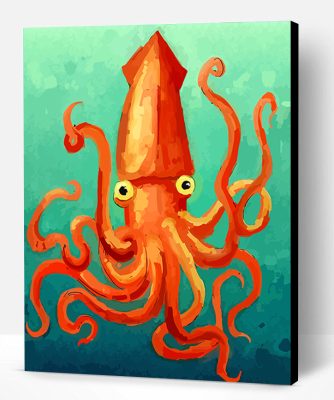 Red Giant Squid paint by numbers