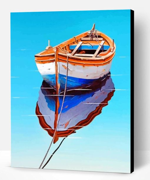 Skiff Water Reflection Paint By Number