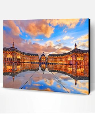 Sunset Bordeaux Place De La Bourse Paint By Number